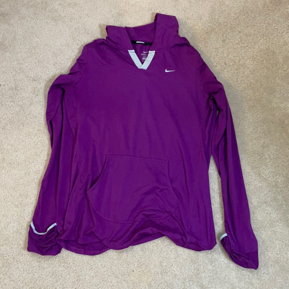 Purple running hoodie. Nike
